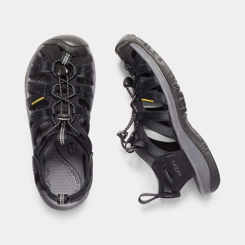 Keen Whisper Womens Hiking Sandals Black Factory Outlet NZ (1624-HAUJT)